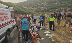 Şarampole yuvarlanan minibüste 10 yaralı