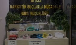 Bitlis'te 9 kilo 45 gram esrar ele geçirildi, 1 şüpheli tutuklandı