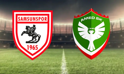 Samsunspor Amedspor karşılaşmasında ilk yarı: 1-0
