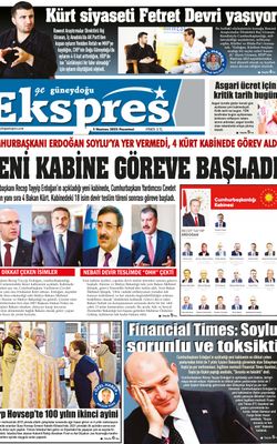 Diyarbakır Güneydoğu Ekspres Haber - 5 Haziran 2023 Pazartesi Tarihli Manşeti