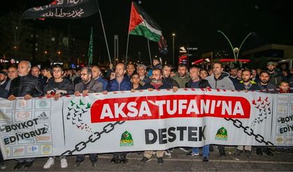 İsrail'in Gazze'ye saldırıları Diyarbakır'da protesto edildi