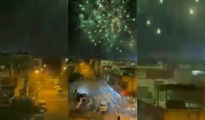 PKK’nın silah bırakması Mersin’de havai fişeklerle kutlandı