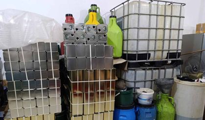15 bin litre taklit zeytinyağı ele geçirildi