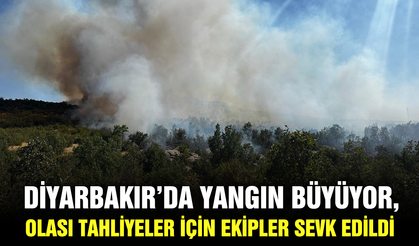 Diyarbakır’da yangın büyüyor, olası tahliyeler için ekipler sevk edildi