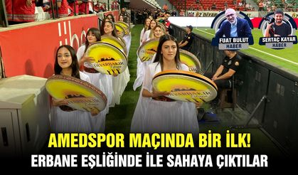 Amedspor maçında erbane grubu sahaya indi