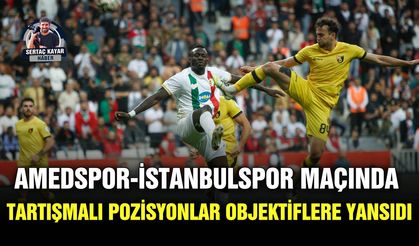 Amedspor-İstanbulspor maçında tartışmalı pozisyonlar objektiflere yansıdı