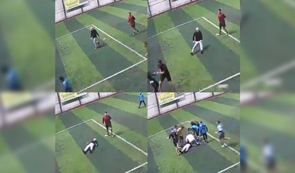 Halı sahada ölüm kameraya yansıdı