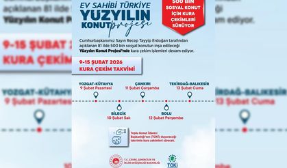 500 bin konut 9-15 Şubat kura takvimi açıklandı