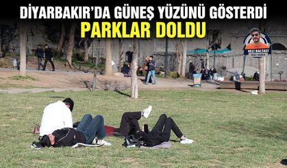 Diyarbakır’da güneş yüzünü gösterdi, parklar doldu