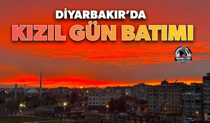 Diyarbakır’da kızıl gün batımı