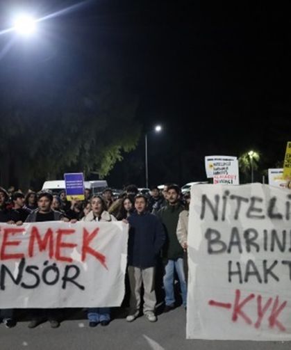 KYK yurdunda öğrenci protestosu