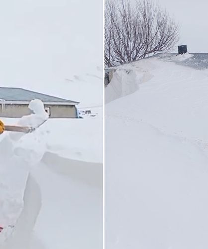 Kar evlerin boyuna ulaştı