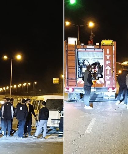 Seyir halindeki araçta yangın