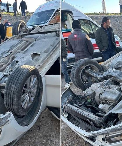 Diyarbakır’da takla atan otomobilde 1 yaralı