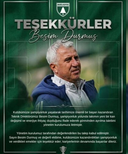 Muğlaspor evinde kaybedince, Hocası istifasını verdi