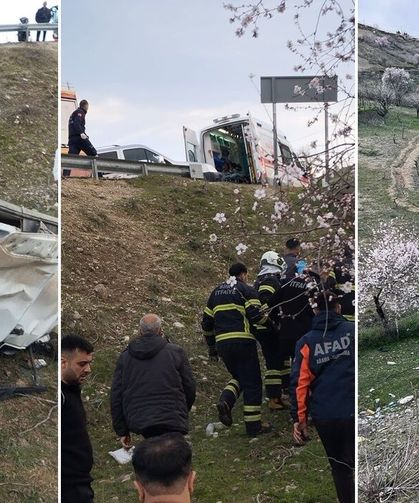 Şarampole yuvarlanan otomobilde 1 can kaybı, 2 yaralı