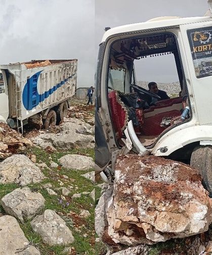 Diyarbakır'da hafriyat kamyonu kazası