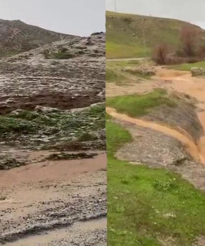 Siirt'te dolu yağdı: Bahçeler zarar gördü