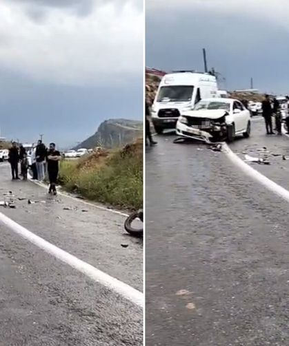 Diyarbakır'da otomobil ile motosiklet çarpıştı
