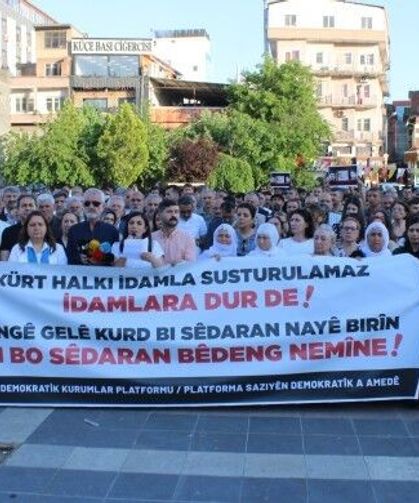 Diyarbakır’da İran’daki idamlara tepki