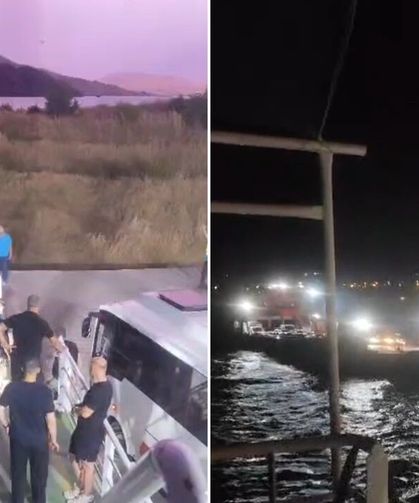Elazığ'da fırtına: Feribot iskeleye yanaşamadı