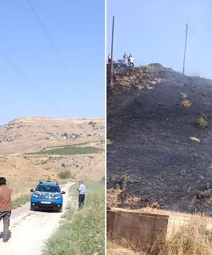 Siirt'te otluk alanda yangın