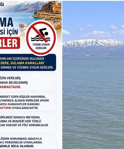 Van Gölü'nde yüzme yasağı