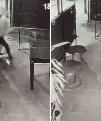 Binanın çökme anları: 2 kişi son anda kurtuldu