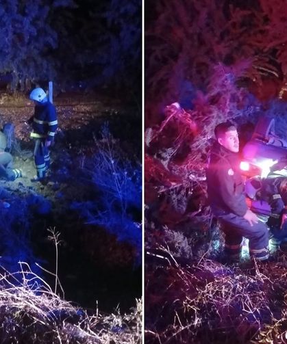 Adıyaman’da şarampole yuvarlanan otomobilde 3 yaralı