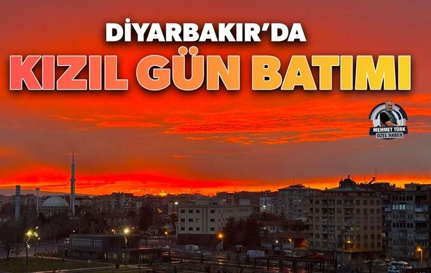 Diyarbakır’da kızıl gün batımı