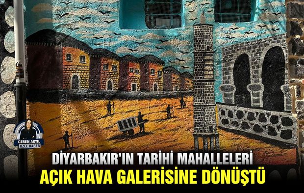 Diyarbakır’ın tarihi mahalleleri açık hava galerisine dönüştü