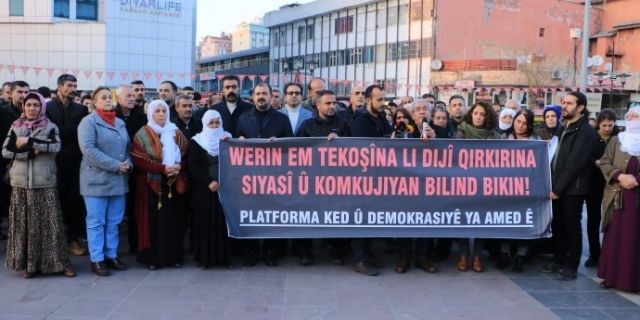 Paris saldırısı Diyarbakır'da protesto edildi