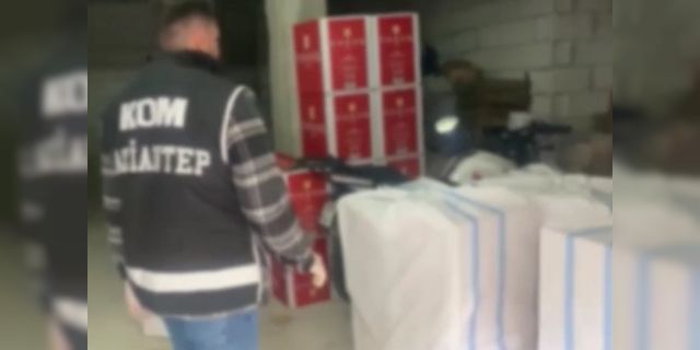 Gaziantep'te depolara makaron baskını