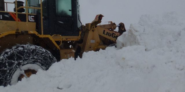 Kar yağışı köy ve mezra yollarını ulaşıma kapattı