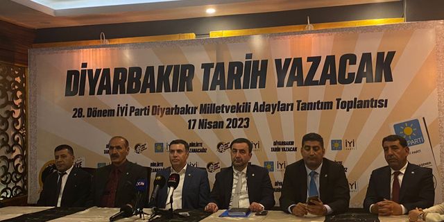 İYİ Parti, Diyarbakır Milletvekilleri adaylarını tanıttı; Kentte 24 bin sabit oyumuz var