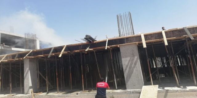 Mardin’de inşaat alanında yangın