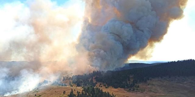Bolu'daki orman yangını; 18 helikopter, 2 uçakla müdahale sürüyor