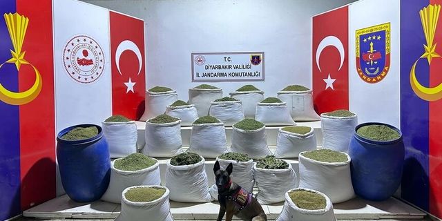 Diyarbakır'da 2 ton esrar ele geçirildi
