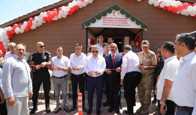  Ergani'de dört mahalleye hizmet verecek muhtarlık binası açıldı