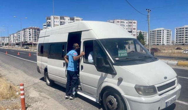 Ergani’de toplu taşıma araçlarına ‘klima’ denetimi