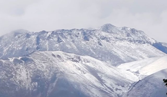Ağustos ayında Süphan Dağı'nın zirvesine kar yağdı