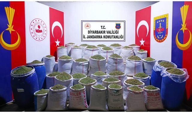 Lice'de 1 ton 319 kilo esrar ele geçirildi