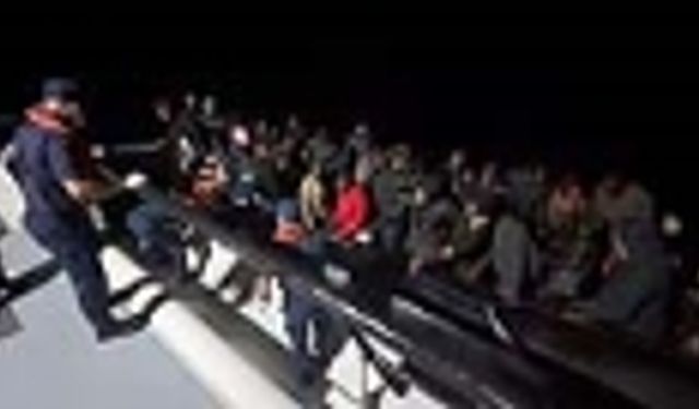 Marmaris’te 47 düzensiz göçmen kurtarıldı