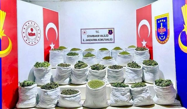 Lice’de 1 ton 640 kilo esrar ele geçirildi