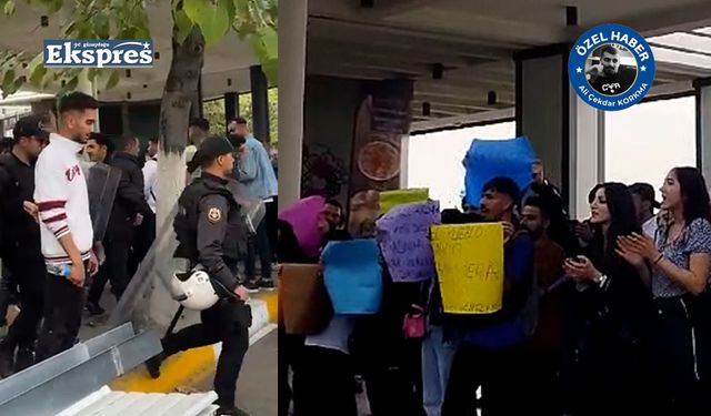 Dicle Üniversitesi öğrencileri tacizi protesto etti