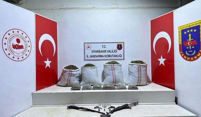 Lice'de 74 kilogram esrar ele geçirildi