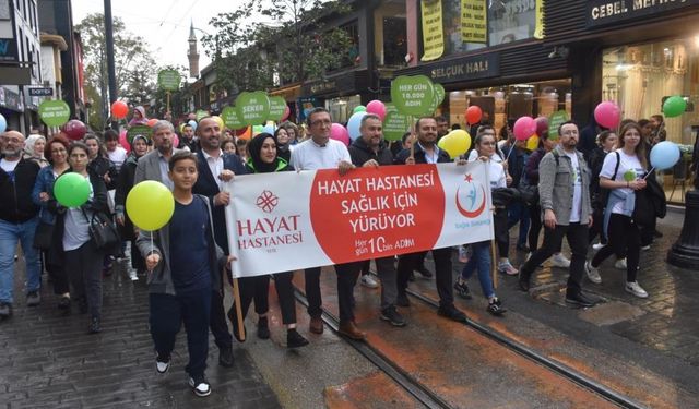 Diyabete dikkat çekmek için yürüyüş yaptılar
