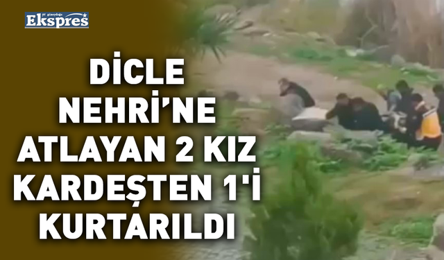 Dicle Nehri’ne atlayan 2 kız kardeşten 1'i kurtarıldı