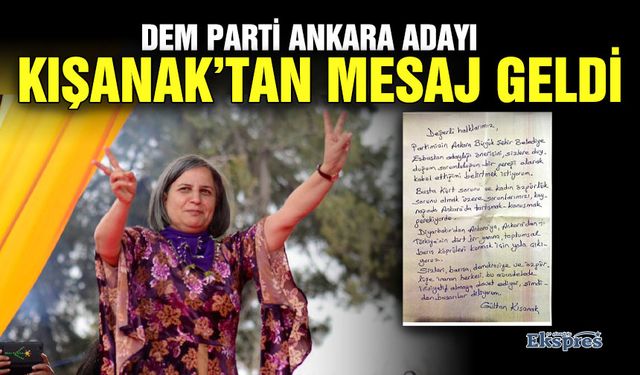 DEM Parti Ankara adayı Kışanak’tan mesaj geldi