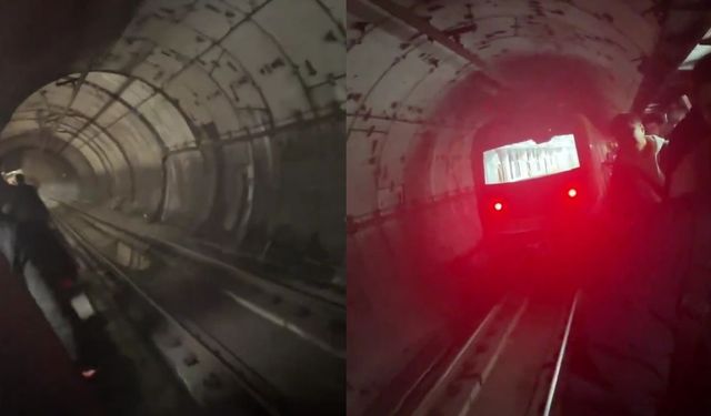 İstanbul metrosunda acil durum! Yolcular raylara inip yürüdü